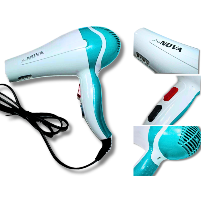 Фен для волос 2 режима нагрева и скорости NOVA NV-9018 /1500W/21см/20см