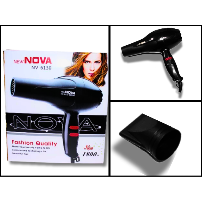Фен для волос 2 режима нагрева и скорости NOVA NV-6130 /1800W/23см/21см