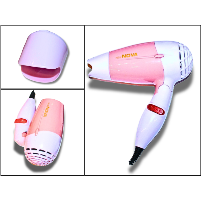 Фен дорожный раскладной для волос с насадкой NOVA NV-662/1000W/13см/17см