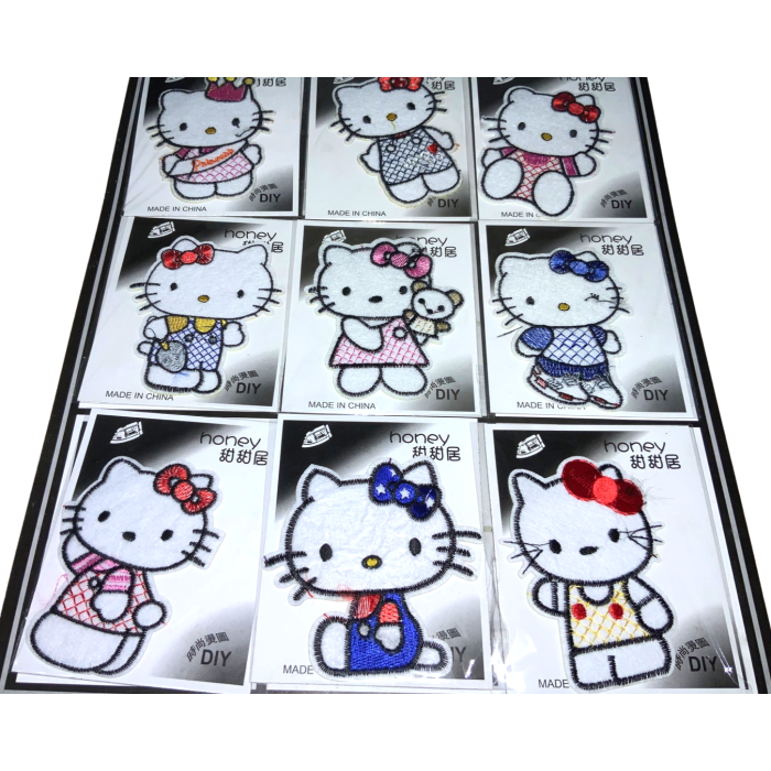Аппликация для одежды нашивка №113 Hello Kitty 9шт/6х8см