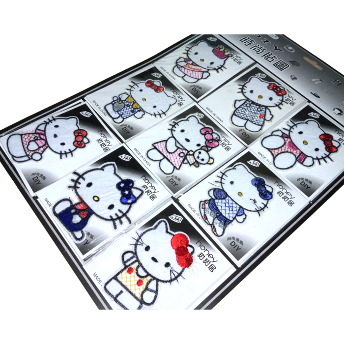 Аппликация для одежды нашивка №113 Hello Kitty 9шт/6х8см Аппликация для одежды нашивка №113 Hello Kitty 9шт/6х8см