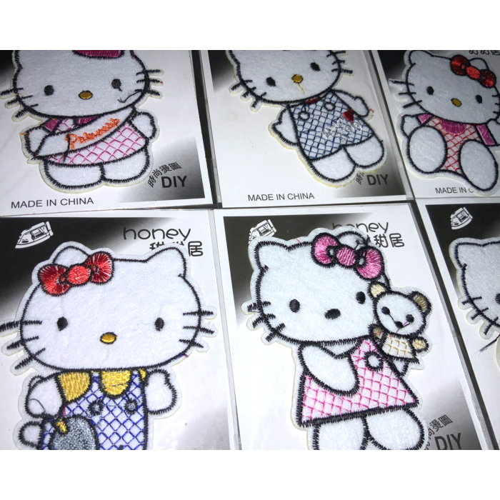 Аппликация для одежды нашивка №113 Hello Kitty 9шт/6х8см