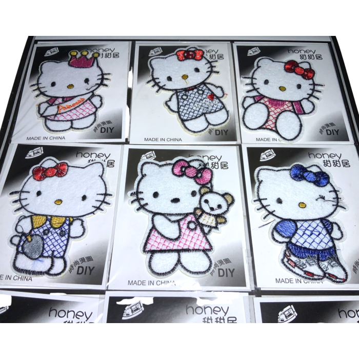 Аппликация для одежды нашивка №113 Hello Kitty 9шт/6х8см