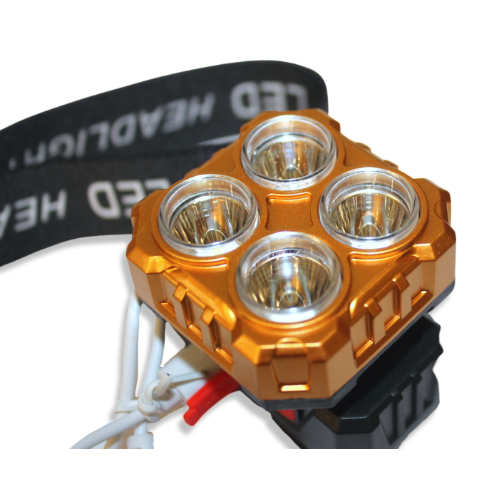 Фонарик налобный светодиодный аккумуляторный HX-208-4 5см/5см