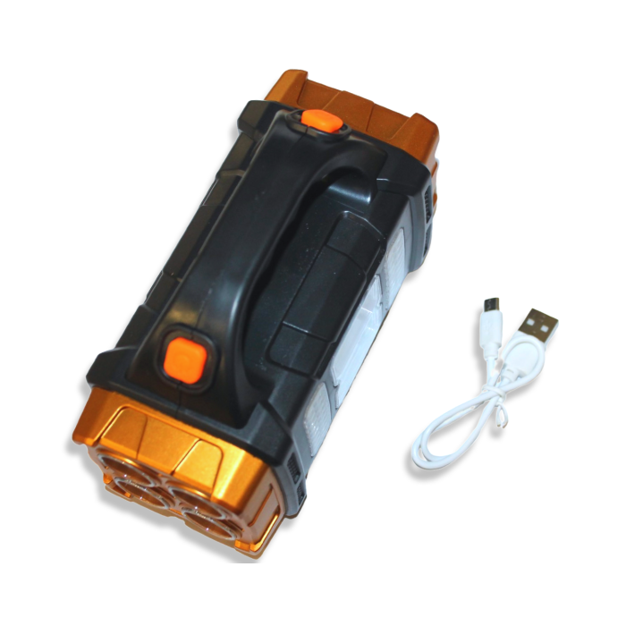 Фонарь HB-2678 ручной переносной на солнечной батарее PowerBank/USB/25W/15.5см/7см
