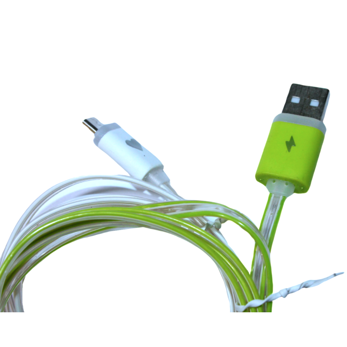 Кабель USB to micro USB с подсветкой по всей длине 1м