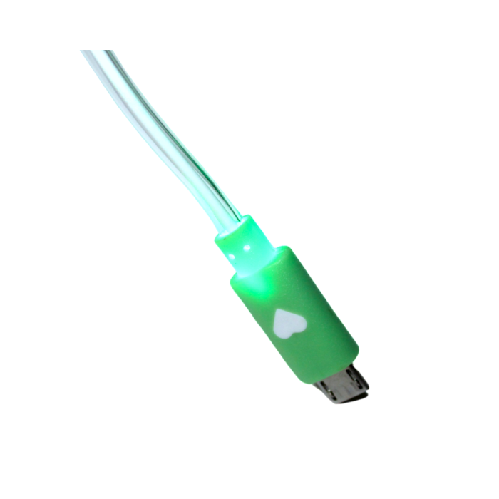 Кабель USB to micro USB с подсветкой наконечников 1м