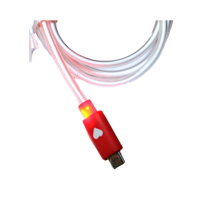 Кабель USB to micro USB с подсветкой наконечников 1м