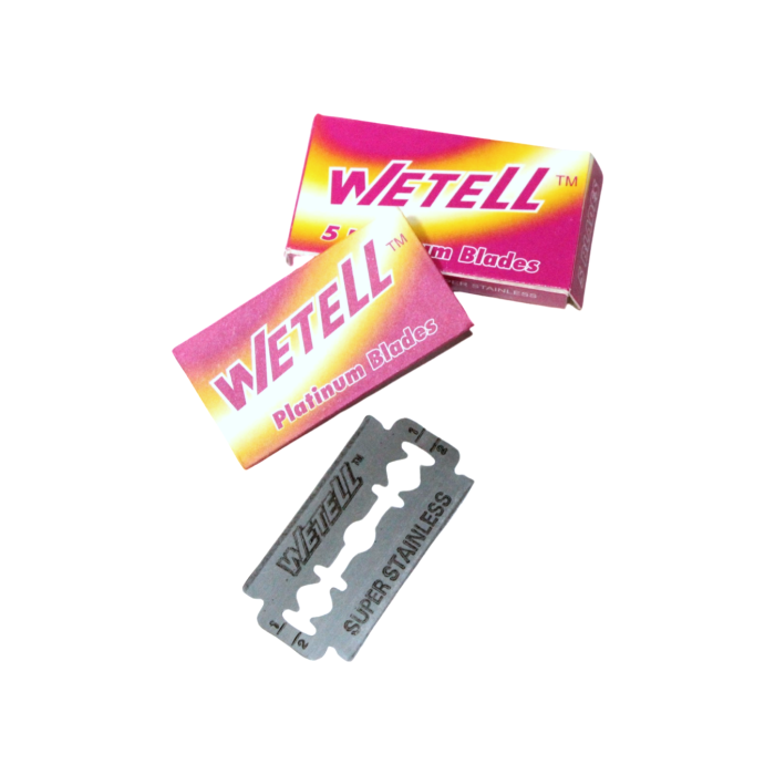 Лезвия Wetell из нержавеющей стали на планшете 5шт /1 коробка