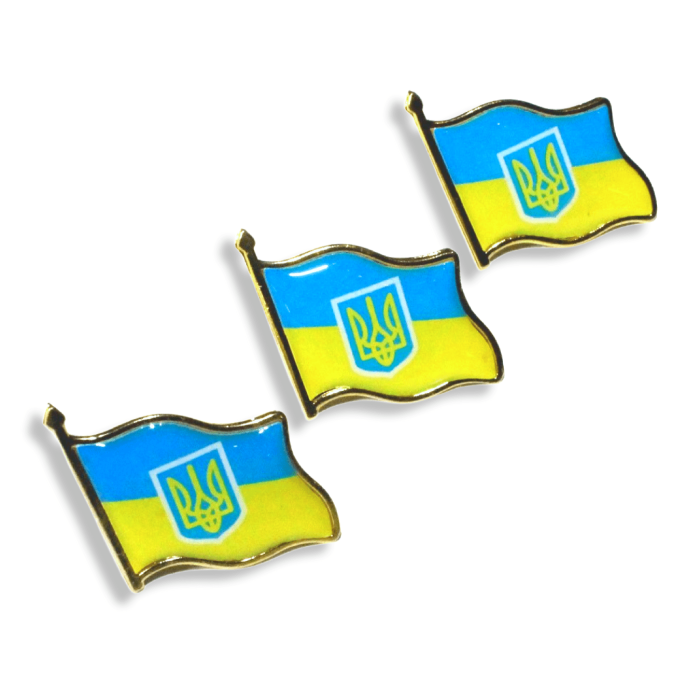 Значок Украина 2х2 см