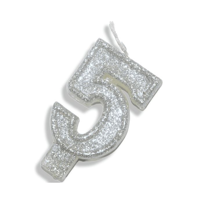 Свеча в торт цифра 7.5см/№5