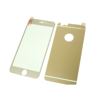 Стекло защитное цветное  2-х стор/IPhone 6/6s/Золото