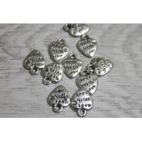 Подвеска Made with love 1х1.3см/10шт