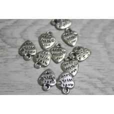 Подвеска Made with love 1х1.3см/10шт