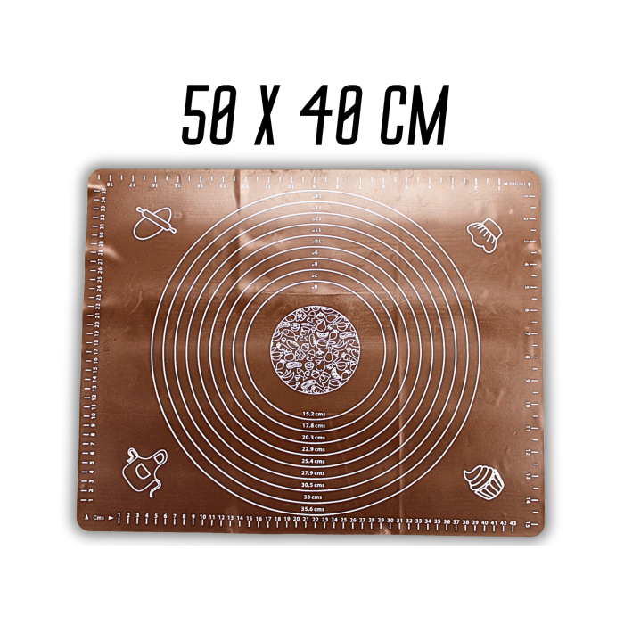 Коврик для теста силиконовый с разметкой 50х40см