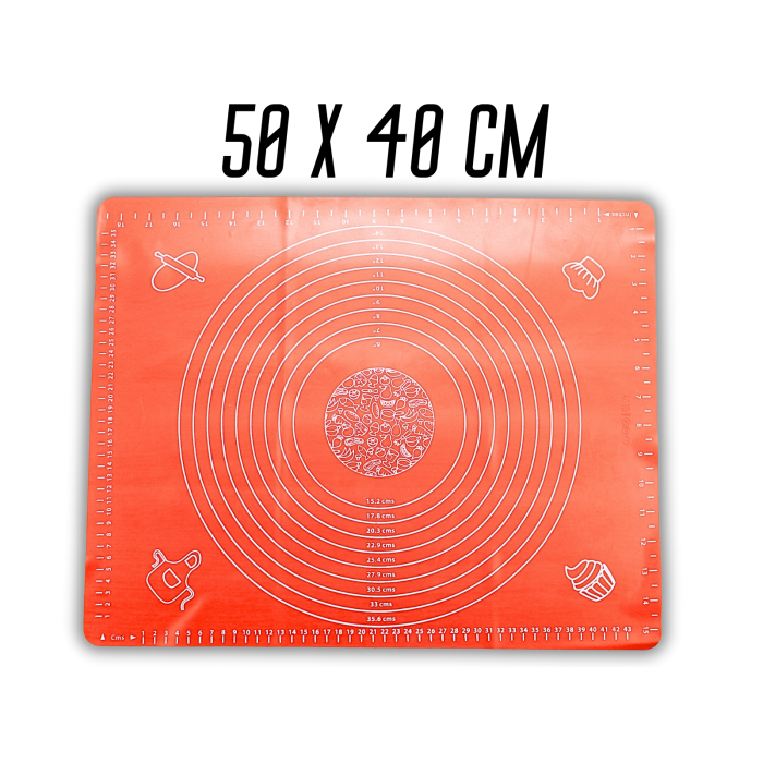 Коврик для теста силиконовый с разметкой 50х40см