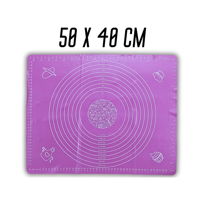 Коврик для теста силиконовый с разметкой 50х40см
