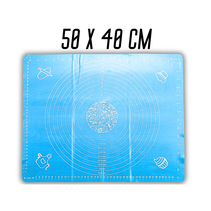 Коврик для теста силиконовый с разметкой 50х40см