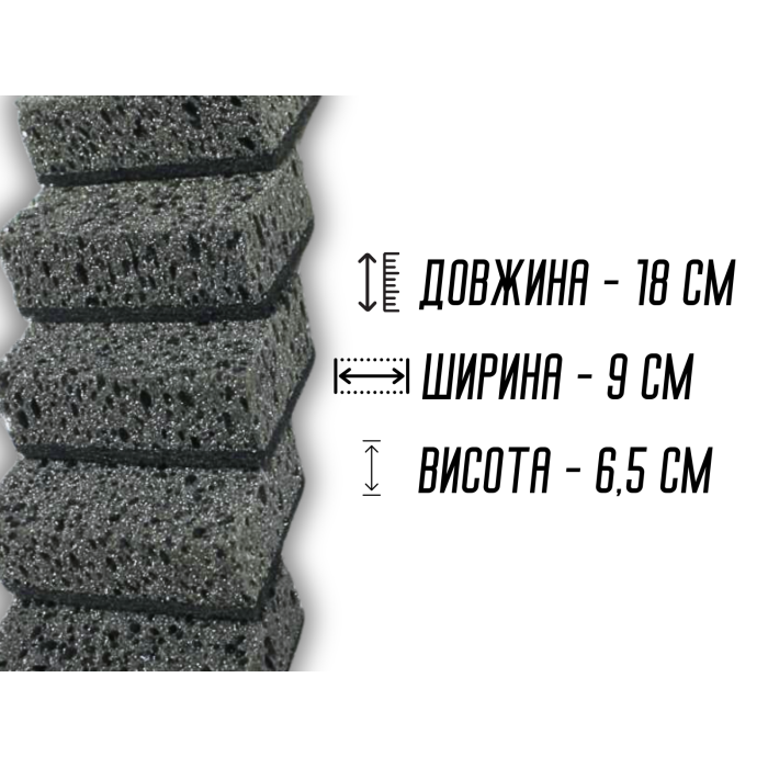Губка кухонная поролоновая двусторонняя для посуды Барбекю 5шт/18х9,5х6,5см