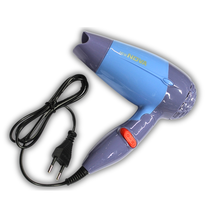 Фен дорожный раскладной для волос с насадкой NOVA NV-662/1000W/13см/17см