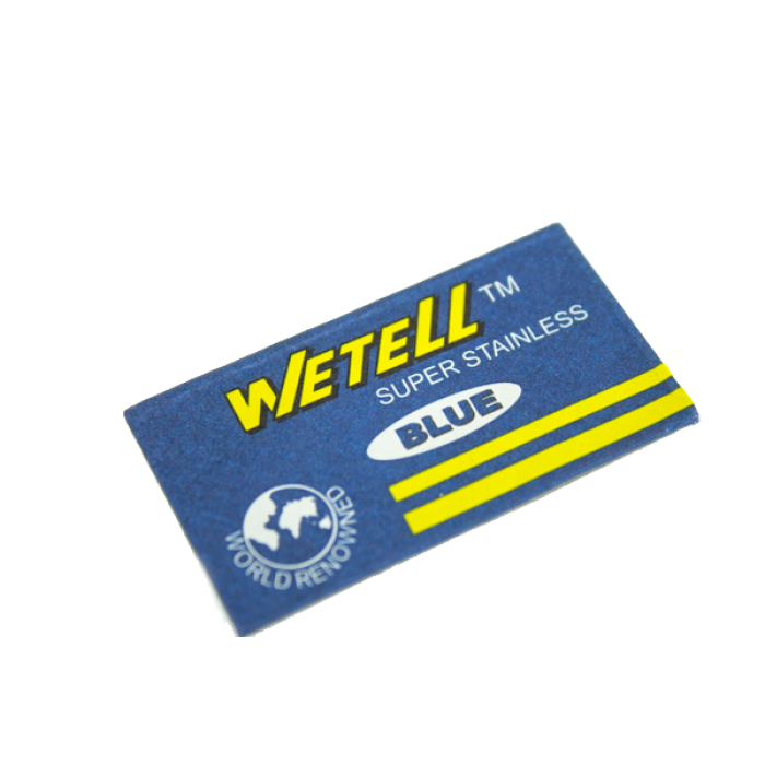 Станок для бритья Wetell металлический на планшете с лезвием 9см