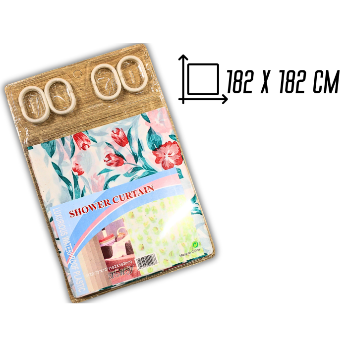 Занавеска/шторка для душа 182х182см