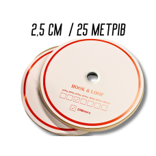 Липучка бежевая 2.5см/25м