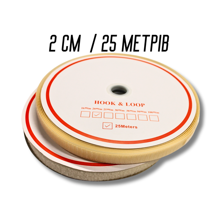 Липучка бежевая 2см/25м Липучка бежевая 2см/25м