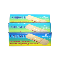 Пластырь бактерицидный UNIBANT 10шт/19х72мм