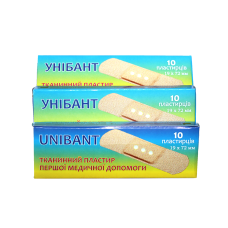 Пластырь бактерицидный UNIBANT 10шт/19х72мм