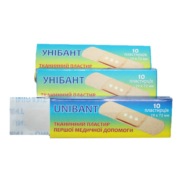 Пластырь бактерицидный UNIBANT 10шт/19х72мм
