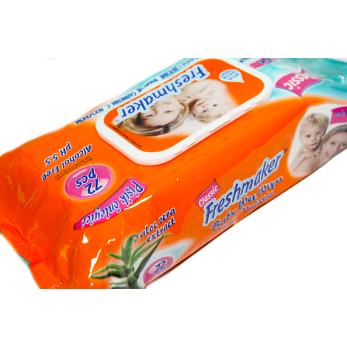 Салфетки влажные Freshmaker с колпаком 72шт