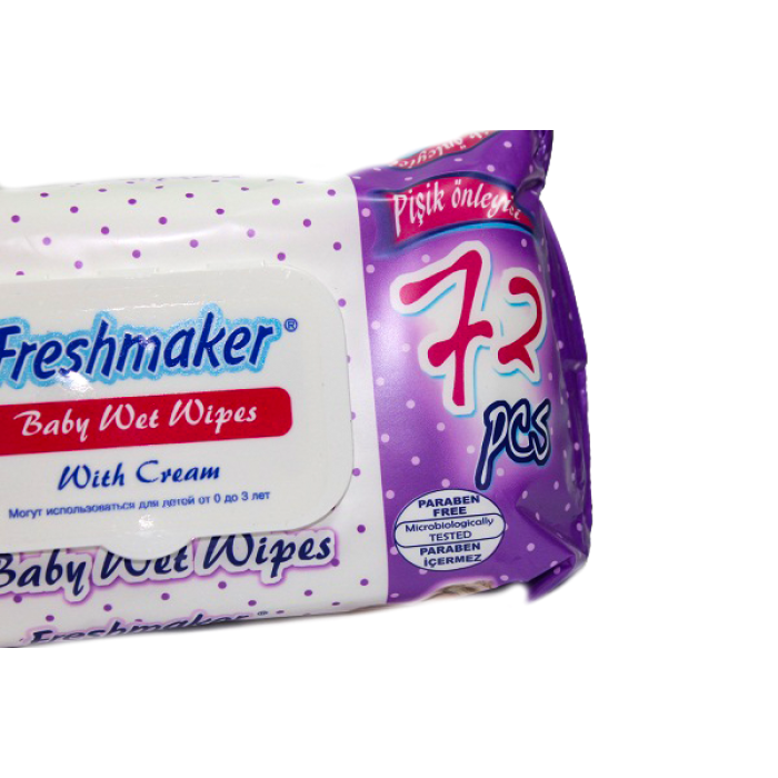Салфетки влажные Freshmaker с колпаком 72шт