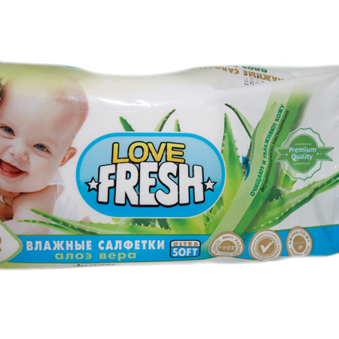 Салфетки влажные  Love Fresh Детские 72шт