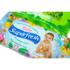 Салфетки влажные SuperFresh Детские 15шт