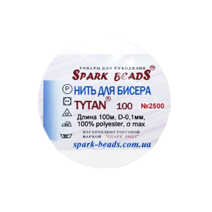 Нитки для бисера TYTAN цветные набор 10шт №2500/0.1мм/100м
