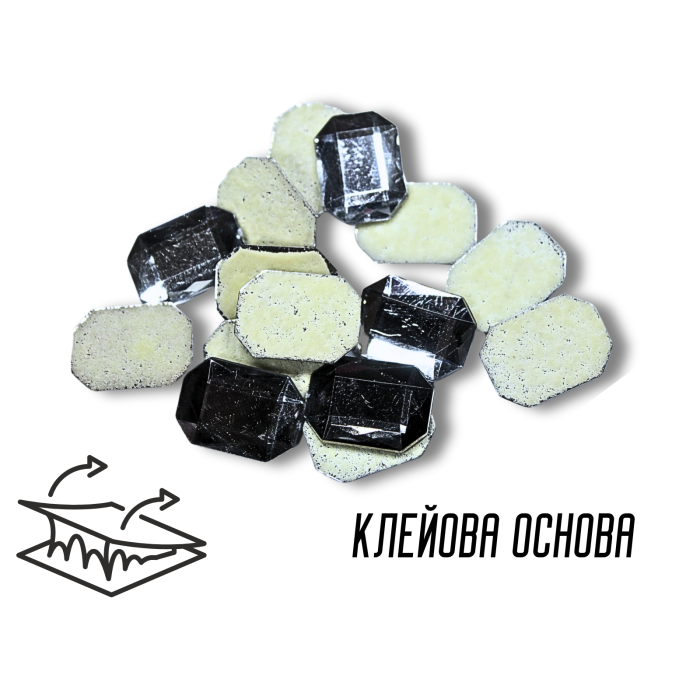 Камни на клеевой основе Прямоугольник/25×18мм/10шт