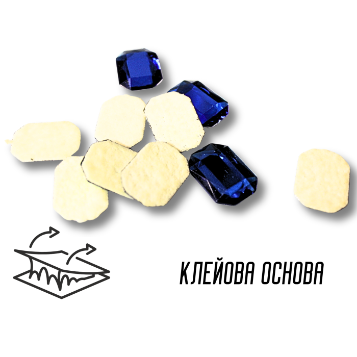 Камни на клеевой основе Прямоугольник/25×18мм/10шт