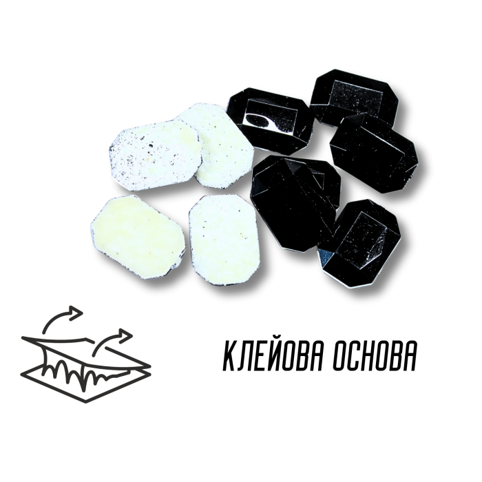 Камни на клеевой основе Прямоугольник/25×18мм/10шт