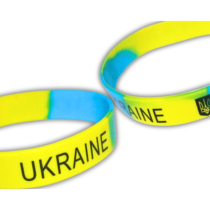 Браслет силиконовый УКРАИНА 1.2см/20см