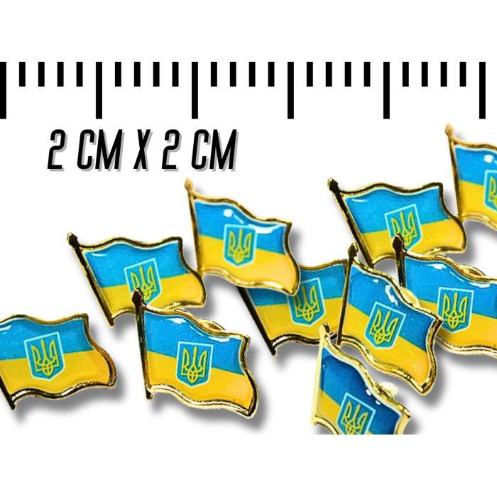 Значок Украина 2х2 см