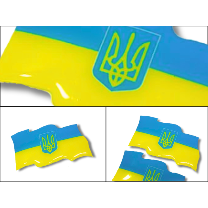 Наклейка рельефная Флаг Украины 8х4см/2шт
