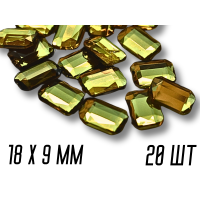 Камни на клеевой основе Прямоугольник/18×9мм/20шт