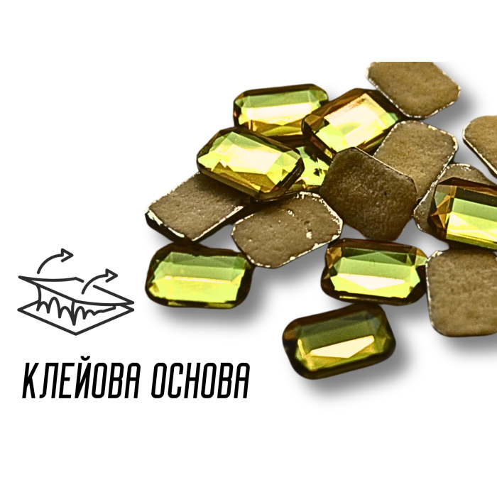 Камни на клеевой основе Прямоугольник/18×9мм/20шт