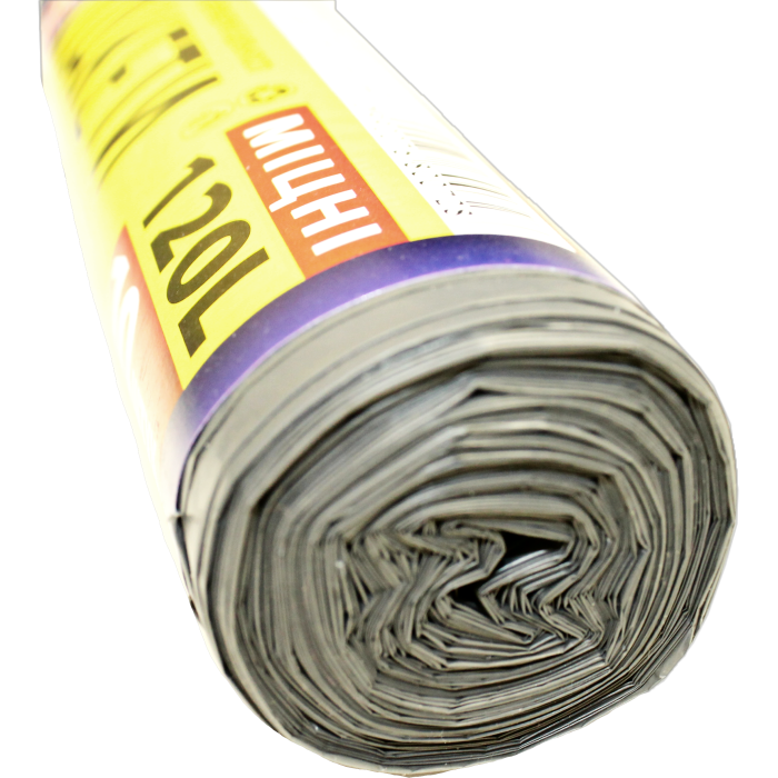 Пакеты мусорные черные повышенной прочности Vivat 120л/10шт