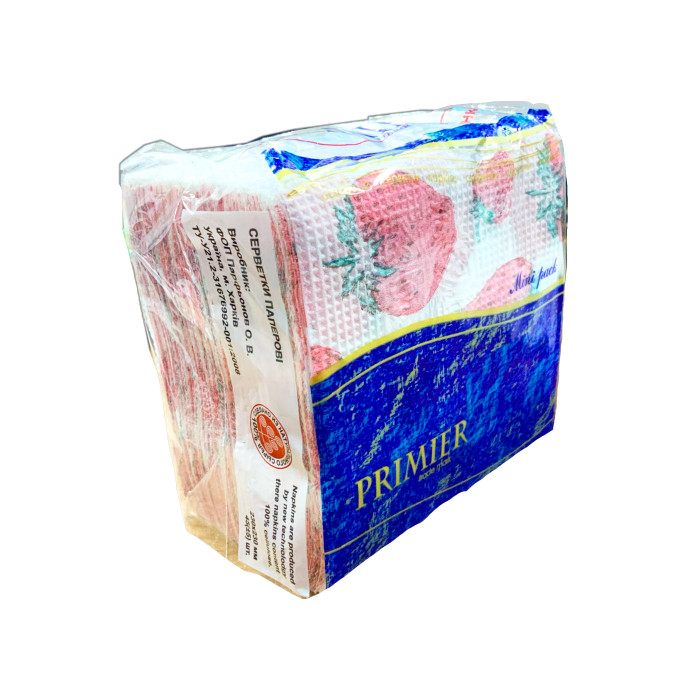 Салфетки столовые бумажные Primier 45шт