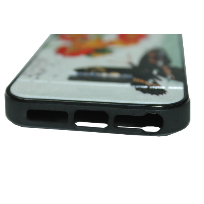 Чехол на заднюю панель/Flower/Apple Iphone/резиновый/5/5s/SE