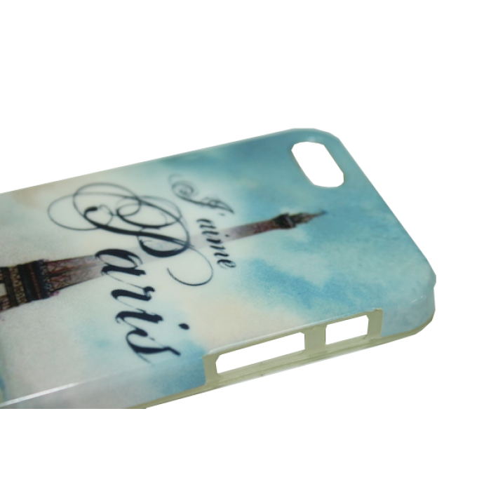 Чехол на заднюю панель/Paris/Apple Iphone/резиновый/5/5s/SE