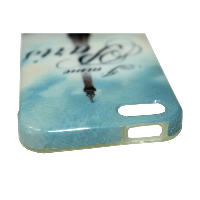 Чехол на заднюю панель/Paris/Apple Iphone/резиновый/5/5s/SE